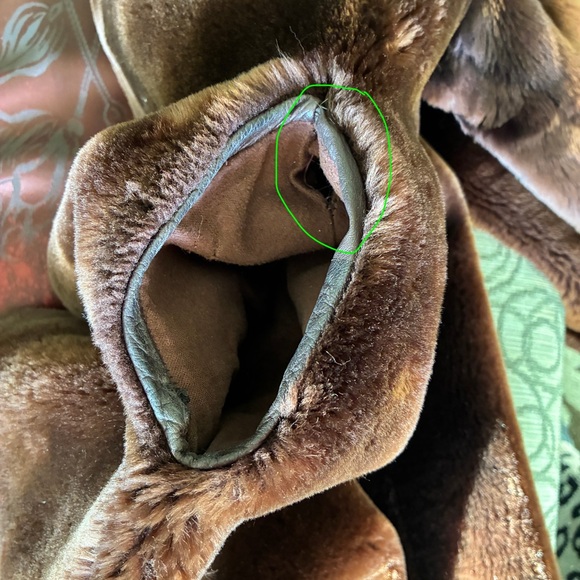 Vintage Teddy Bear Jacket Women's Chocolate Brown No Labels - Picture 12 of 13